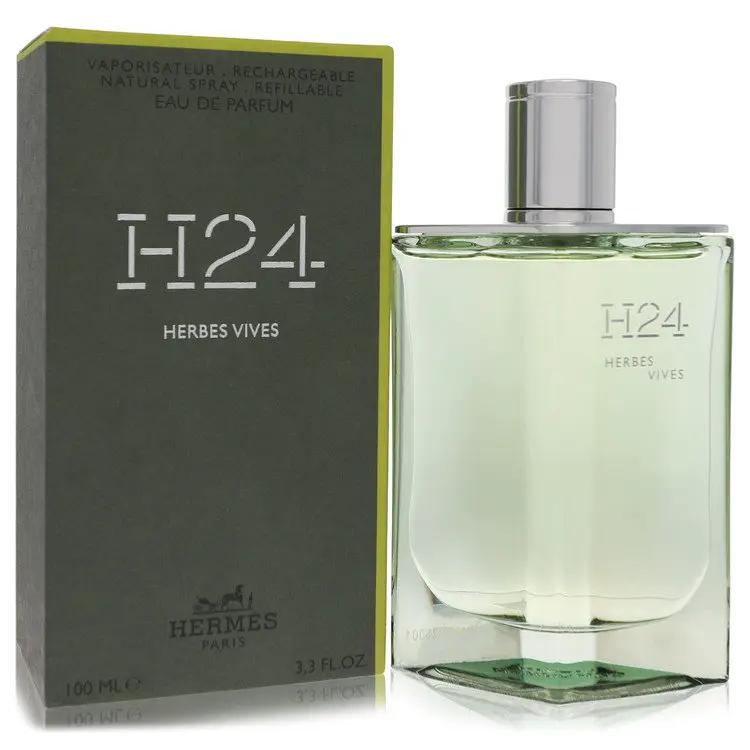 Hermes H24 Herbes Vives by Hermes Eau De Parfum Refillable Spray 3.4 oz for Men