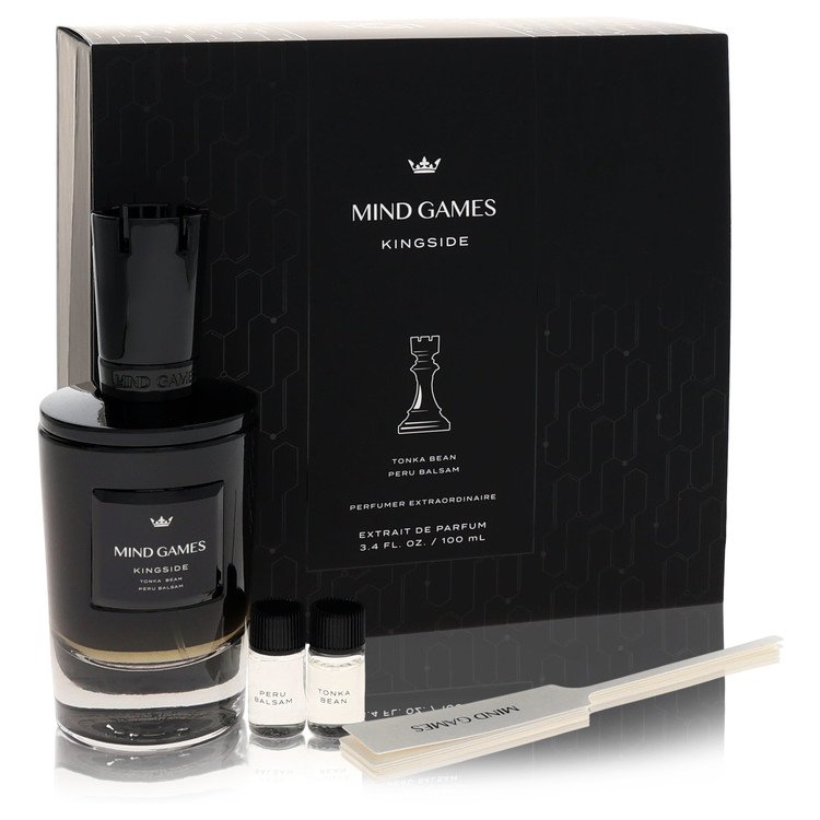 Mind Games Kingside by Mind Games Gift Set -- 3.4 oz Extrait De Parfum Spray + Two 0.10 Mini EDP Travel Size + Testing Papers for Men
